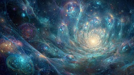 Cosmic Spiral Galaxy Nebula Display