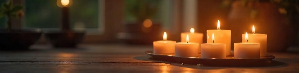 Serene Candlelight Calming Atmosphere for Meditation and Mindfulness Practices