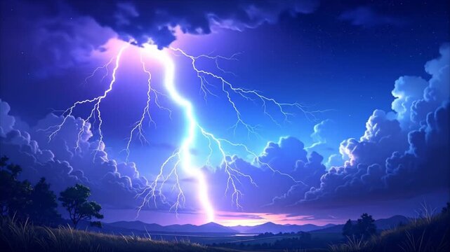 Lightning storm dramatic sky background