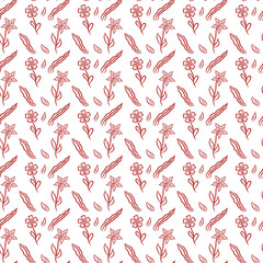 Red and White Seamless Pattern