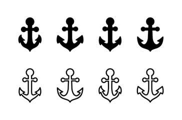 Anchor icon logo design. Anchor sign and symbol. Anchor marine icon.