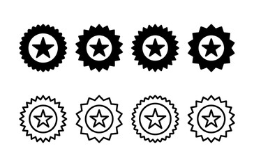 Badge icon logo design. Awards icon vector. Achieve sign and symbols. Stamp