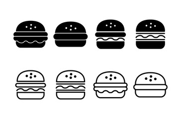 Burger icon logo design. burger sign and symbol. hamburger
