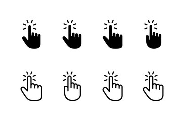 Hand cursor icon logo design. cursor sign and symbol. hand cursor icon clik