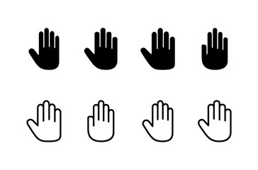 Hand icon logo design. hand sign and symbol. palm
