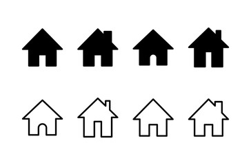 House icon logo design. Home sign and symbol