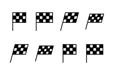Racing flag icon logo design. race flag sign and symbol.Checkered racing flag icon