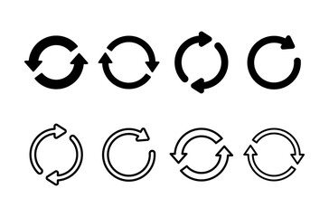 Refresh icon logo design. Reload sign and symbol. Update icon.