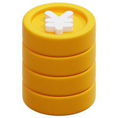 3D Yen Coin Icon