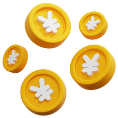 3D Yen Coin Icon