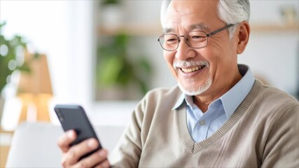 Senior man using smartphone - Powered by Adobe