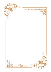 frame with floral ornament