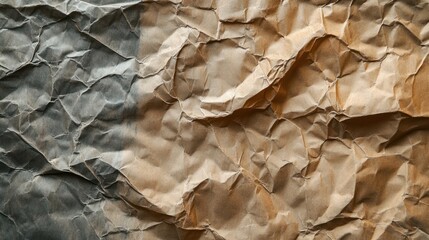 Textural and Aesthetic Study: Crumpled and Colored Paper's Abstract Composition
