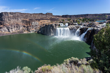 Beautiful Shoshone Falls, Idaho, viewed from above