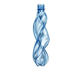 Twisted plastic water bottle