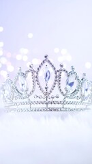 Elegant tiara, soft bokeh background