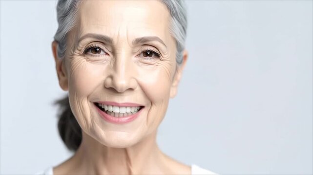 Smiling senior woman portrait