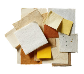 Assorted natural papers in various shades and textures