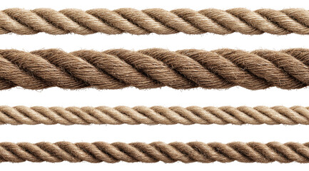 Close-up of multiple parallel ropes
