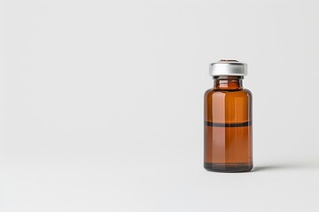 Vaccination vial with syringe on table high resolution picture