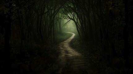 Obraz premium Whispers of the Woods Door to the Unknown (Gateway to the Unknown)