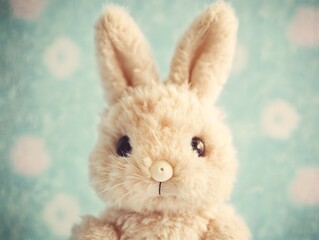 Obraz premium Adorable Stuffed Bunny Plush Toy for Whimsical Nursery Decor and Joyful Playtime