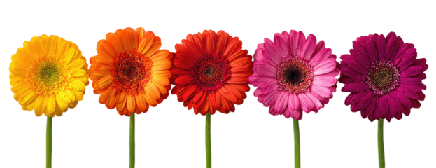 Gradient of Gerbera Daisies