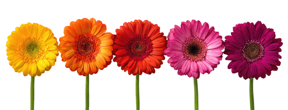 Gradient of Gerbera Daisies