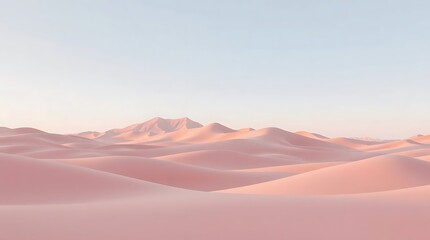 Naklejka premium Desert sand dunes at sunset 3d render.