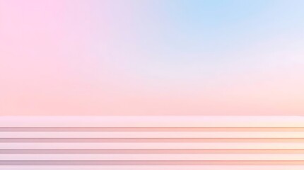 Fototapeta premium Abstract pastel stairs gradient background 3d Rendering.