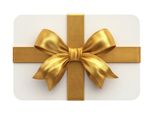 Gift card with gold ribbon and bow (1)