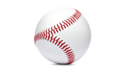 A white baseball against a white background.  Round, stitched