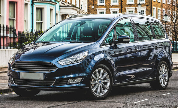 Ford Galaxy Minivan, MPV Car On Street, Seven-Seater Multi-Purpose Vehicle, Notting Hill, London, UK