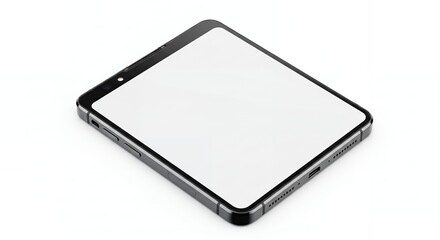 Modern Smartphone Mockup, Blank Screen, Technology Device, Isolated, Flat Lay, Gadget, Mobile Phone, Digital, App, Interface 