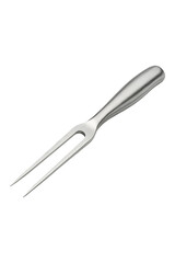 Fototapeta premium Stainless steel carving fork with two sharp prongs high quality realistic image.