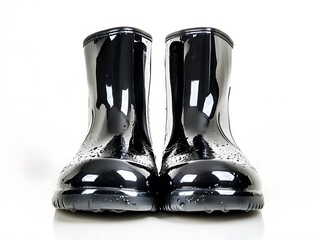 Stylish Black Rubber Rain Boots: Trendy Waterproof Footwear for Modern Urban Style and Outdoor Activities