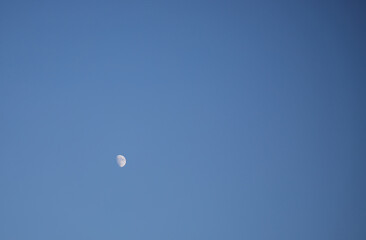  Moon viewed during a summers  day, in the northern hemisphere! 