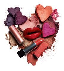 Heart-shaped makeup arrangement