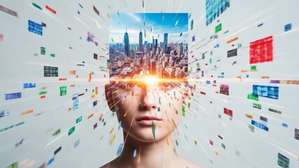 Human Mind Processing Urban Data and Global Information with Technology