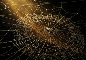 Obraz premium spider web in the morning