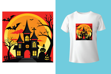 Halloween T-shirt Design with elegant graphic