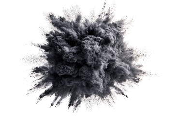 Dark gray powder explosion