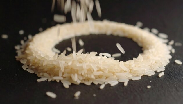 Rice grains form a circle