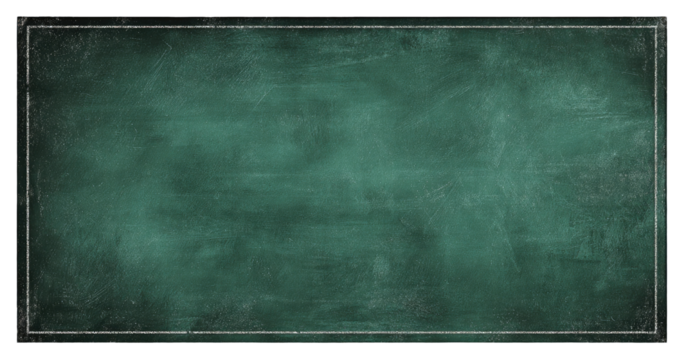 Empty dark green chalkboard.  Framed, textured