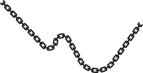 A fluid and organic wave made of interconnected chain links, forming a continuous and undulating pattern.