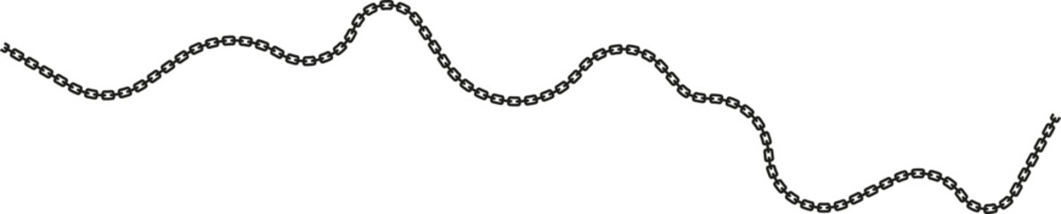 A jittery and unstable chain line, forming a shaky and erratic movement.