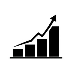 Growth chart isolated on transparent background