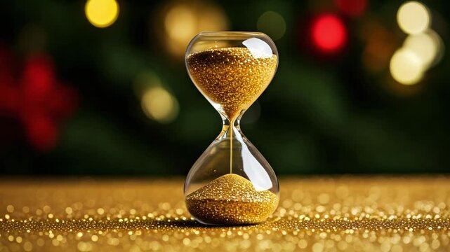 30 minute timer golden hourglass time countdown new year celebration