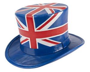 Blue Top Hat with Union Jack Design Transparent PNG

