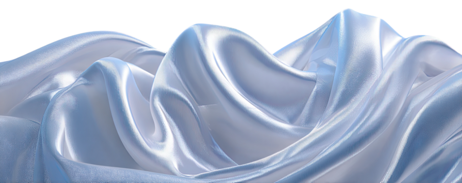 Light blue fabric draped in soft folds